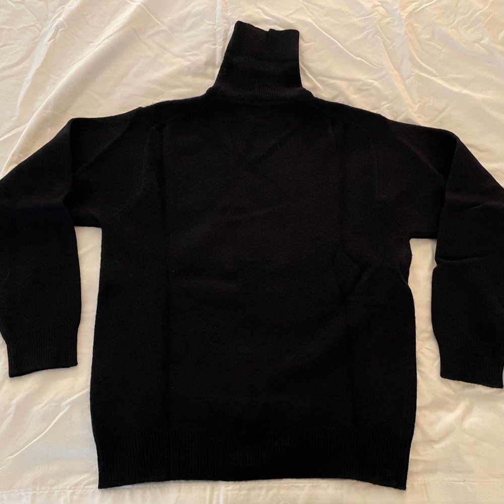 J Crew black lambswool turtleneck